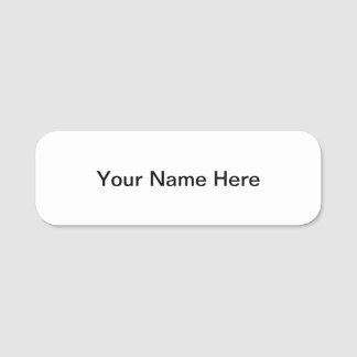 Customisable name badge with magnetic backing