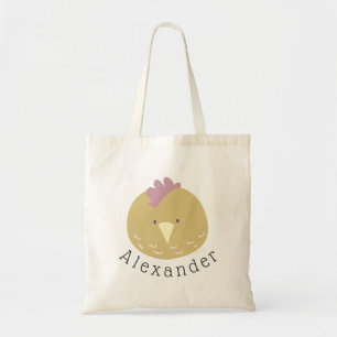 Customisable Name Cute Chick Tote Bag