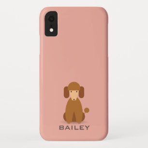 Customisable Name   Cute Poodle Dog Case-Mate iPhone Case