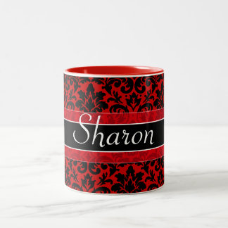 Customisable name design Two-Tone coffee mug