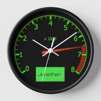 Customisable name gearhead car Fan Wall Clock