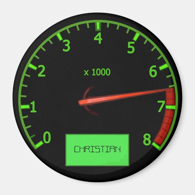 Customisable name gearhead car magnets (Front)