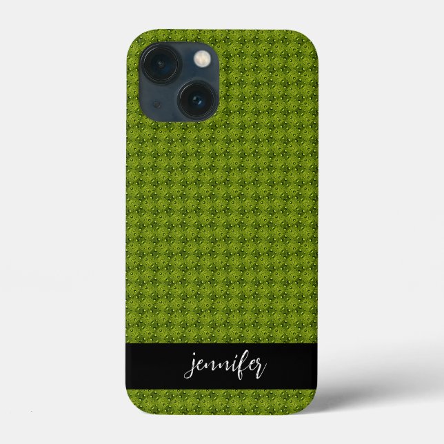 Customisable name Grass with water drops pattern Case-Mate iPhone Case (Back)