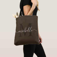 Customisable Name & Initial Dark and Deep Brown