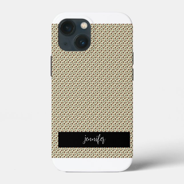 Customisable name Leopard skin pattern Case-Mate iPhone Case (Back)