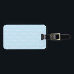 Customisable name, light blue white double sided luggage tag<br><div class="desc">Customisable name,  light blue white double sided Luggage Tag</div>