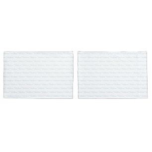 Customisable name light blue white double sided pillowcase