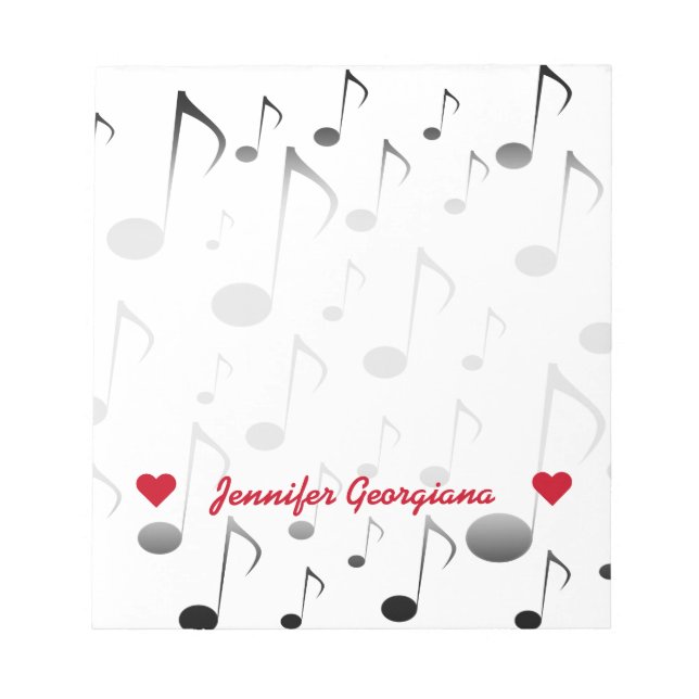 Customisable Name; Many Musical Notes Pattern (Front)