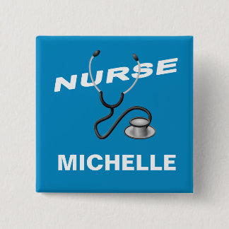 Customisable Name Nurse 15 Cm Square Badge