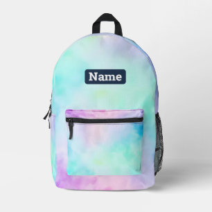 Customisable Name Pastel Tie Dye Backpack