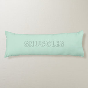Customisable name "Snuggles" seafoam mint green Body Cushion