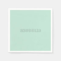 Customisable name "Snuggles" seafoam mint green