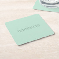 Customisable name "Snuggles" seafoam mint green