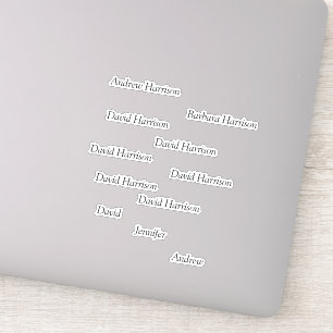Customisable Name Stickers