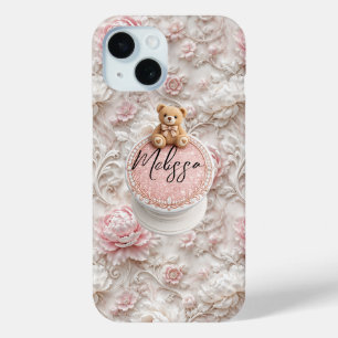 Customisable Name Teddy iPhone 15 Case & Grip