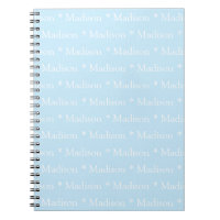 Customisable name, text, light blue white