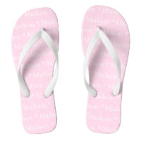 Customisable name text light pink white pattern