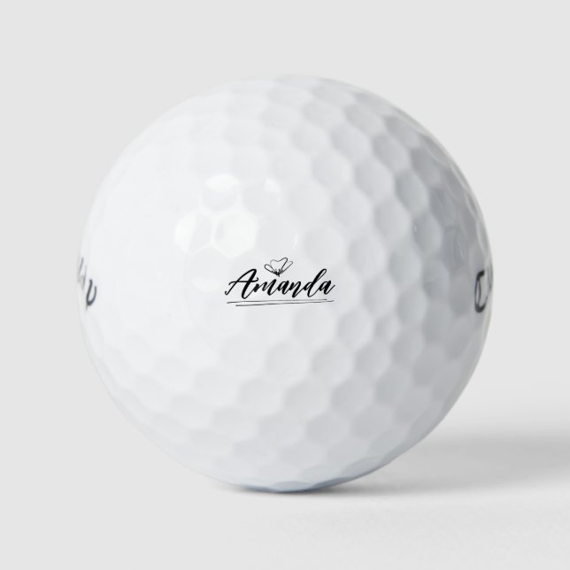 Customisable Name Tournament Fun Birthday Gift  Golf Balls (Front)