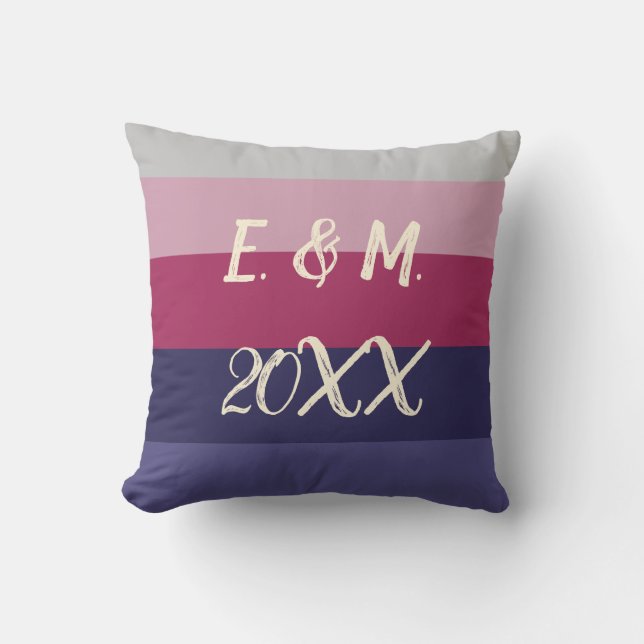 Customisable Names Throw Pillow (Front)