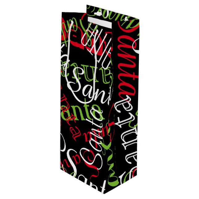 Customisable Names Wine Gift Bag (Front Angled)