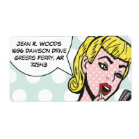 Customisable Natural Beauty Comic Book Labels