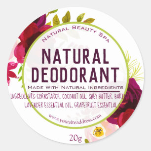 Customisable Natural Deodorant Label