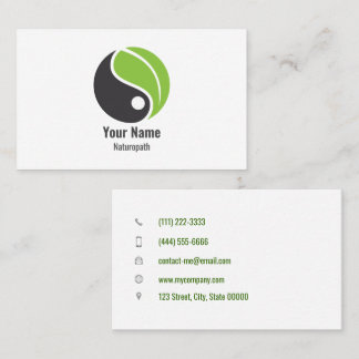 Customisable naturopath business card