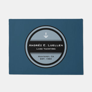 Customisable Nautical Anchor Circle Doormat