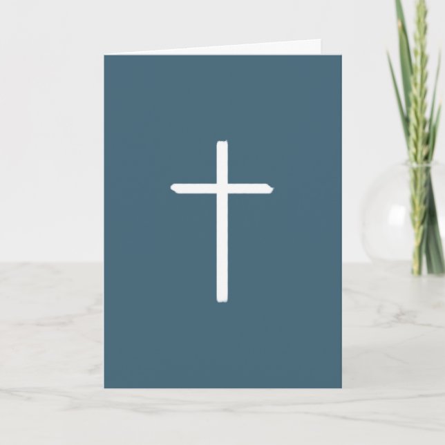 Customisable Navy Blue Cross Card (Front)