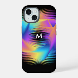 Customisable Neon Gradient Optical Illusion Design iPhone 15 Case