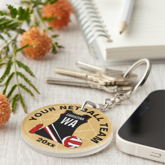 Customisable Netball Acrylic Key Ring