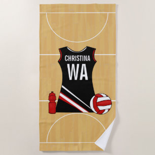 Customisable Netball Beach Towel