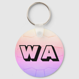 Customisable Netball Positions Ball Print Design Key Ring