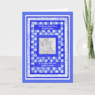 Customisable New Baby Godparents Photo Card