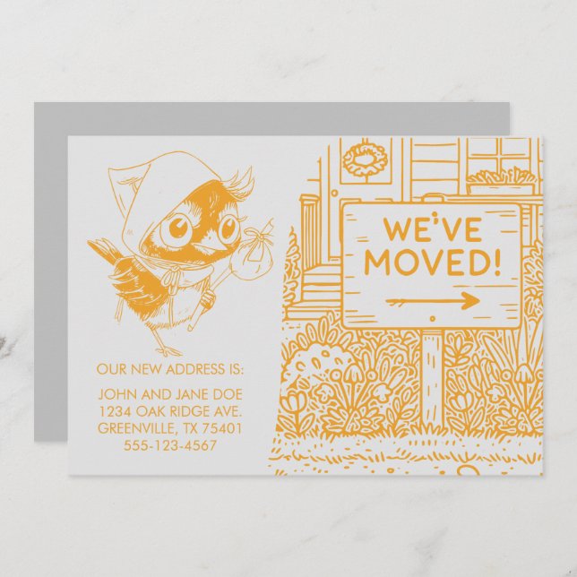 Customisable New Home Address Announcement (Front/Back)