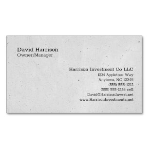 Customisable Nine Line Personalised Magnetic Business Card