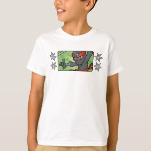Customisable Ninja and Throwing Stars Design T-Shirt
