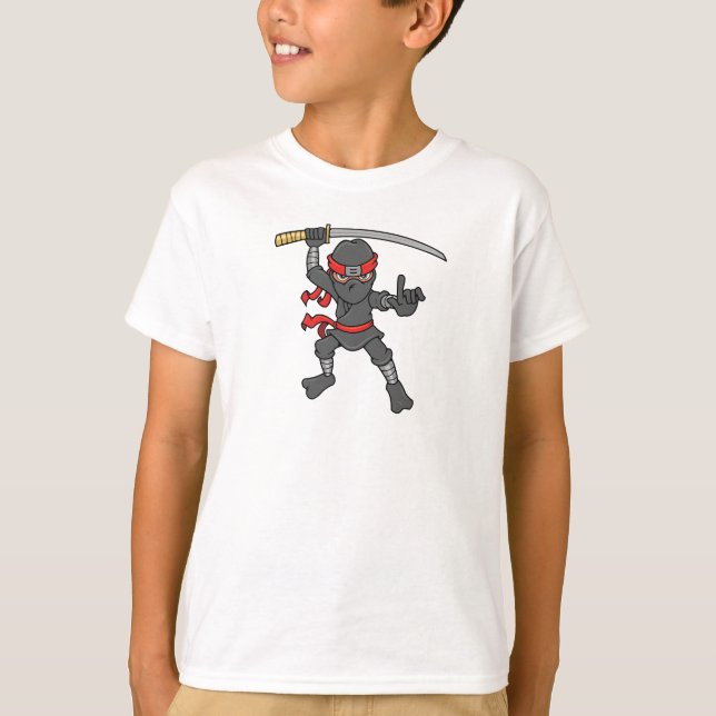 Customisable Ninja Design T-Shirt (Front)