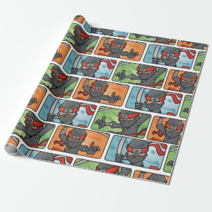 Customisable Ninja Designs Wrapping Paper