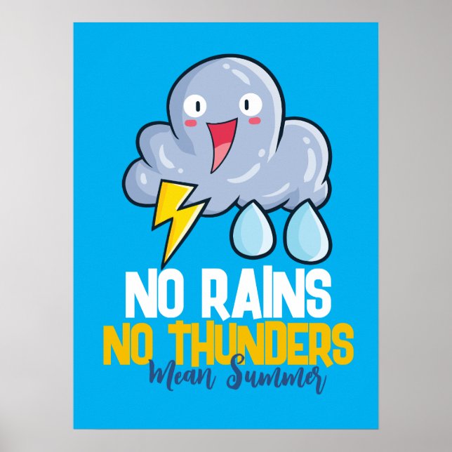 Customisable No Rains No Thunder Poster (Front)
