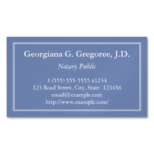 Customisable Notary Public Magnetic Business Card