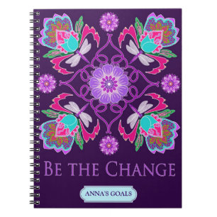 Customisable Notebook - Be The Change - Dragonfly