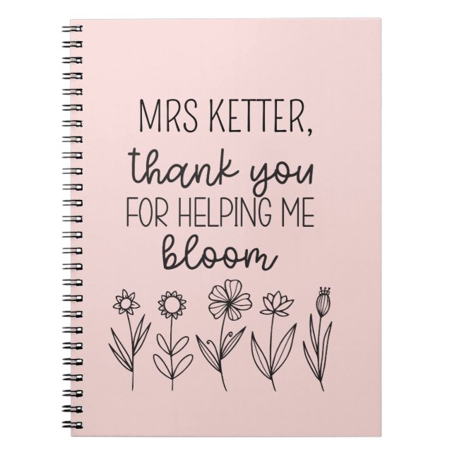 Customisable Notebook Gift to Teacher Appreciation (Front)
