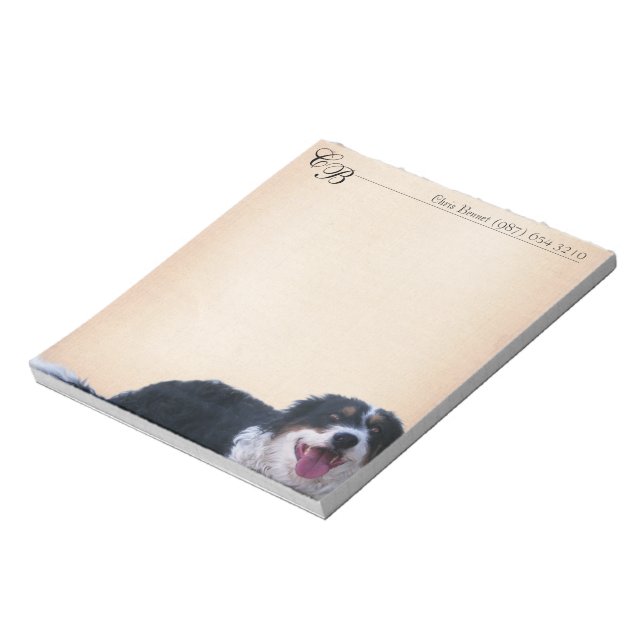Customisable Notepad with Border Collie (Rotated)