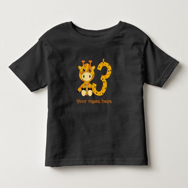 Customisable number 3 t-shirt (Front)