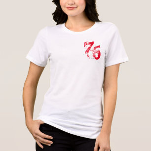 customisable number-76 t-shirt design popular Tri-Blend shirt