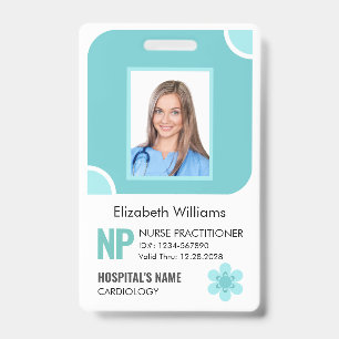 Customisable Nurse Practitioner Photo ID Security Badge