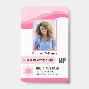 Customisable Nurse Practitioner Security ID Photo Badge