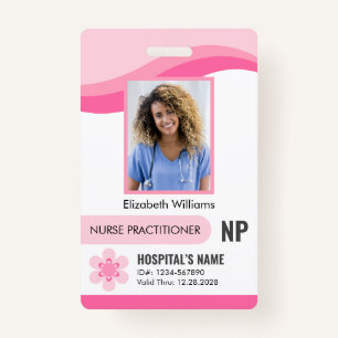Customisable Nurse Practitioner Security ID Photo ID Badge