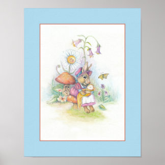 Customisable Nursery Art: mother and baby Poster